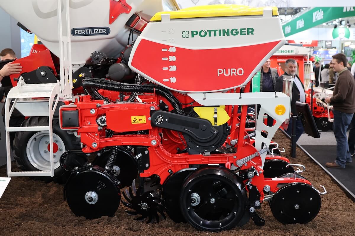 lemento di semina del primo prototipo di seminatrice di precisione Pöttinger, realizzato dall'italiana MaterMacc